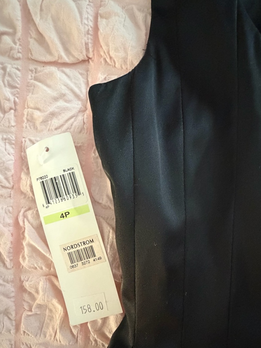 Maggy London Black Sleeveless Pleated Bubble Midi Dress Size 4P - Picture 9 of 9